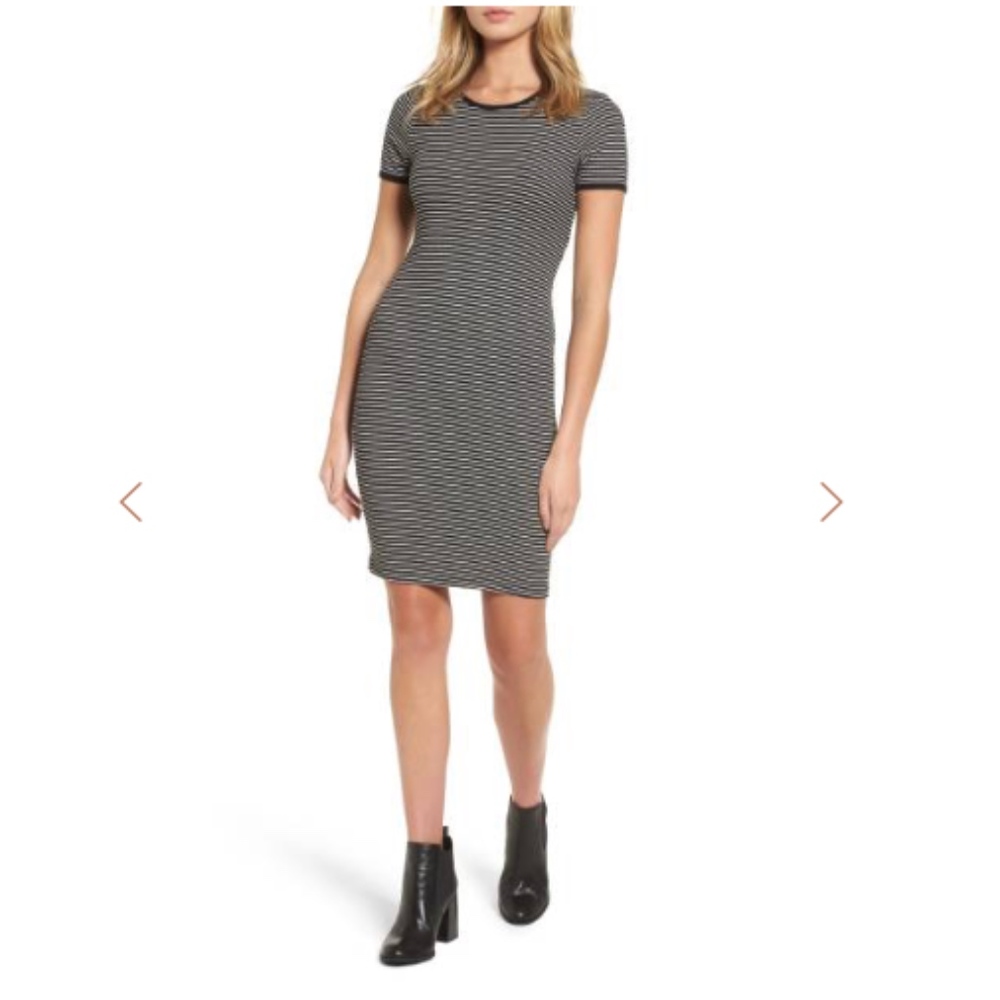 Project Social T Cutout Stripe T-Shirt Dress XS